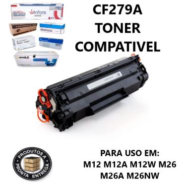 Imagem de Cartucho de Toner 79a Cf279a Compatível Com Impressora Laserjet Pro M12 M12A M12W M26 M26A M26NW Preto 1k