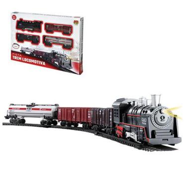 Trem de Brinquedo Super Locomotiva Expresso 14 Peças Braskit - GAMES &  ELETRONICOS