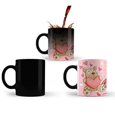 Imagem de Caneca Mágica Urso Fofo O Tempo Passa Meu Amor por Você Só..