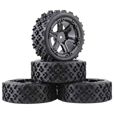 Imagem de Colaxi 1:10 1:14 1:16 1:18 e RC jantes para 144001 124018 Buggy carro peças de reposição, Preto