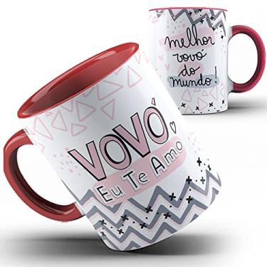Imagem de Caneca vermelha Vovó te amo melhor avó do mundo
