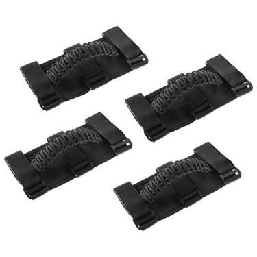 Imagem de Savadicar 4 alças de pegador de barra de rolo para Jeep Wrangler YJ TJ JK JL e Gladiador 1995-2020Savadicar preto SA04450