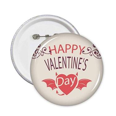 Imagem de Emblema de coração com asas de diabo feliz dia dos namorados, 5 peças