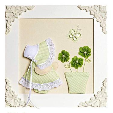 Imagem de Potinho de Mel Quadro Decorativo Camponesa Vaso Quarto Bebê Infantil Menina Verde