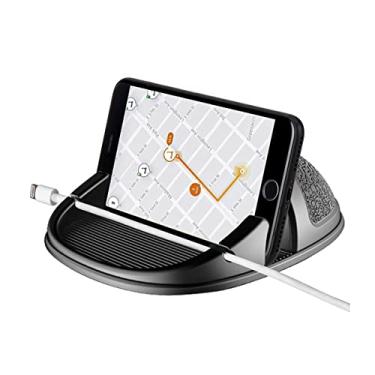 Imagem de AUKEPO Suporte de telefone para carro, suporte de celular de silicone para painel, tapete antiderrapante para mesa, acessórios automotivos para home office, compatível com iPhone, Samsung e mais
