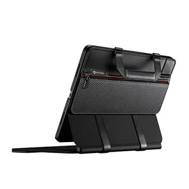 Imagem de PITAKA Bolsa para tablet para teclado Magic iPad Pro 11 polegadas e iPad Air 10,9 polegadas, bolsa de transporte minimalista, fibra de carbono e couro PU, preta