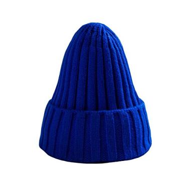 Imagem de Jueshanzj Gorro feminino masculino de inverno, Royal Blue, tamanho �nico