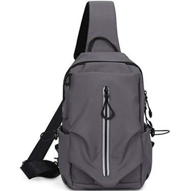 Imagem de Mochila de ombro Bolsa de ombro de grande capacidade Bolsa de corpo cruzado, tecido à prova d'água e resistente ao desgaste, faixa reflexiva Safe Night