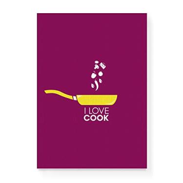 Imagem de Arte Maníacos Quadro Decorativo em Tela Canvas I Love Cook - 23x16,25cm