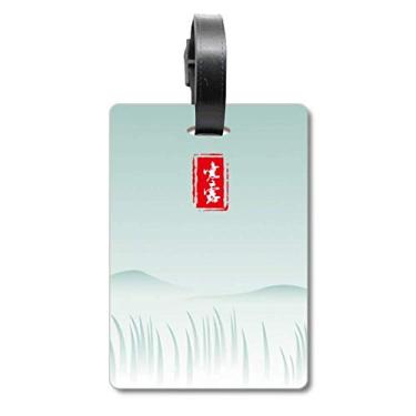 Imagem de Cold Dew Twenty Four Solar Term Padrão Mala Etiqueta Cartão de Bagagem Scutcheon Etiqueta