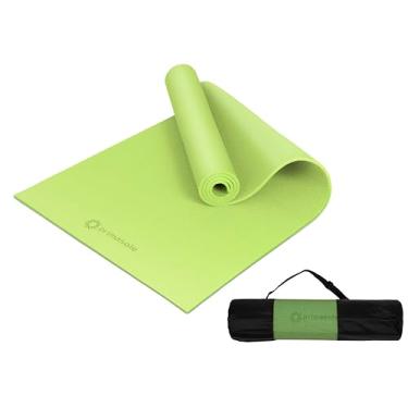 Imagem de Primasole Tapete de ioga com alça de transporte para ioga, pilates, fitness e treino de chão em casa e academia, 1/3 de espessura (cor verde-limão) PSS91NH047A