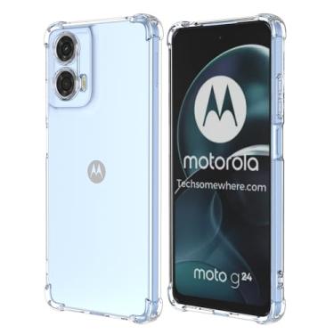Imagem de XINYEXIN Capa transparente para Motorola Moto G24, fina à prova de choque TPU bumper capa de telefone transparente padrão fofo, arte legal colorida série graffiti - transparente