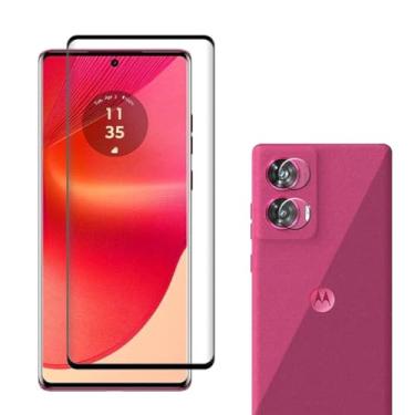 Imagem de Kit Película de Vidro 9D 9h Rigidez para Motorola Edge 50 Fusion + Película Câmera Lente