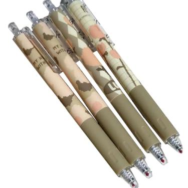 Imagem de Joucien 4 peças/caixa - 0,5 mm ST Head Speed Dry Smooth Press Caneta neutra simples padrão floral neutro Pen-Fluating Dream Milk Green