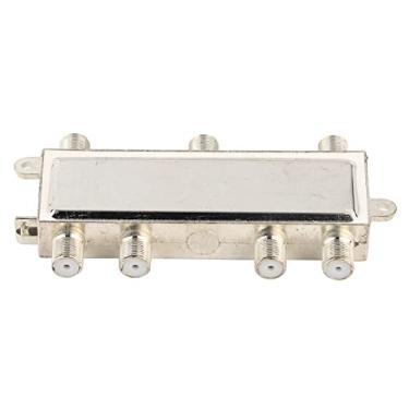 Imagem de Moumouten divisor de 6 vias, divisor de cabo coaxial digital, antena de tv catv de 5-1000mhz, sinal coaxial dividido para uso doméstico