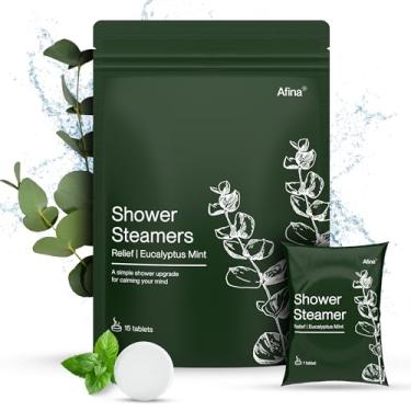 Imagem de Afina Vaporizadores de chuveiro | Alívio | Eucalipto Mint | Aromaterapia natural para alívio do estresse e relaxamento | Presentes de spa para mulheres e homens (15 unidades)