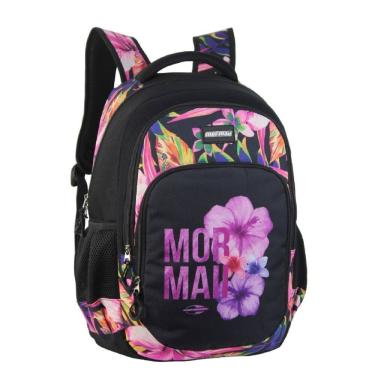 Imagem de Mochila de Costas Casual Executiva Mormaii Preta Floral MOR-0043 Daci