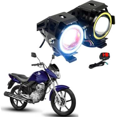 Imagem de Kit Led Farol Milha Moto Honda CG 150 TITAN EX 2010 2011 2012 2013 Ang