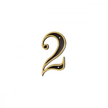 Imagem de Numero Colonial Preto/Dourado N.2 - Emave