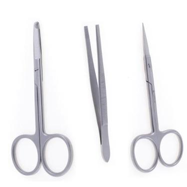 Imagem de Kit retirada ponto Tesoura Íris  + Spencer + pinça Douglas - Montserra