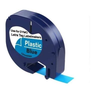 Imagem de Fita Plástica Para Rotuladora Dymo Letratag 4m X 12mm - Label Tape, Az