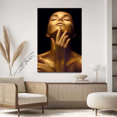 Imagem de Quadro Decorativo Para Sala Quarto  Hall Tela vertical Grande Mulher B