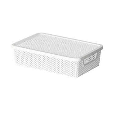Imagem de Caixa Multiuso Organizador Com Tampa Linea 8cm x 26cm x 36cm - Paramou
