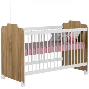 Imagem de Berço Infantil Ternura com Rodízios Nature - Peternella,  Nature