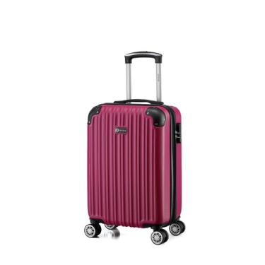 Imagem de MALA DE BORDO PEQUENA PARA VIAGEM EM ABS COR PINK CADEADO INTEGRADO RO
