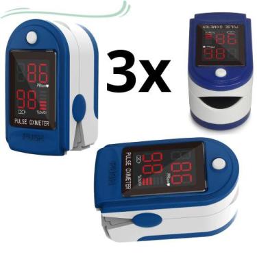 Imagem de 3 Super Oxímetro Digital Dedo Medidor Saturação Sangue  - QLEDS
