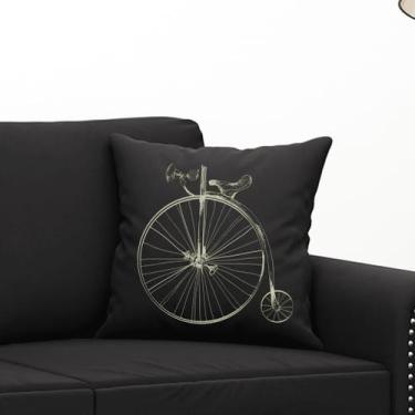Imagem de Almofada Serigrafada Preta 50x50cm Bike - FASTLAR