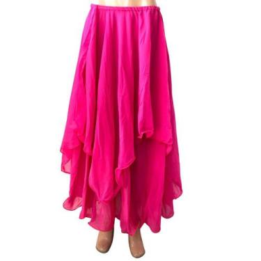 Imagem de Encomenda 30 Dias Saia Longa Godê e Bico Dança do Ventre Nylon na Barr