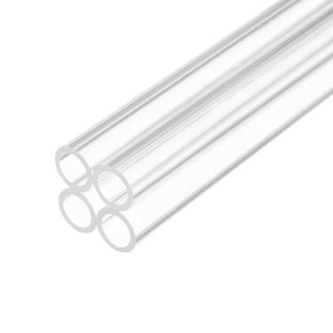 Imagem de Rebower Tubo rígido de plástico transparente de 15 cm 10 mm x 14 mm (3/20.3 cm x 9/40.6 cm) Tubo de policarbonato redondo, [para encanamento, hidráulica, aquário, bricolage] - 4 peças