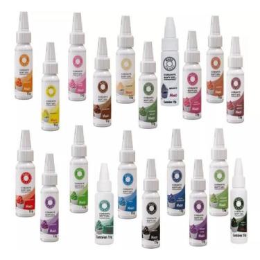Imagem de Kit 20 Corante Alimentício Soft Gel Mago 15ml Confeitaria