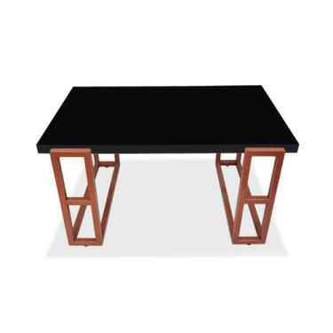 Imagem de Mesa De Centro Retangular Para Sala Brienz Cobre e Preto - Genus Móvei