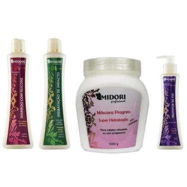 Imagem de Kit Shampoo Silicone sem sal  Máscara Progress  Impacto Protetor de Fi