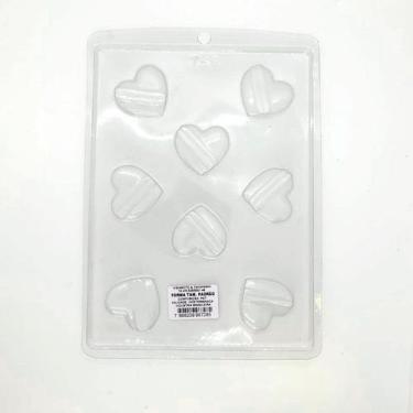 Imagem de Forma de Acetato Coração Com Faixa - Cód. 758  - 1 unidade - Crystal -