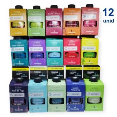 Imagem de Kit 12 Aromatizador de Ambiente 280ml Difusor Vareta Palito Casa Escri