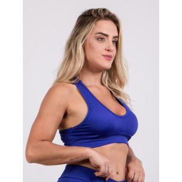 Imagem de Top Fitness Nadador Suplex Poliéster Academia Treino RLC Modas, Azul r
