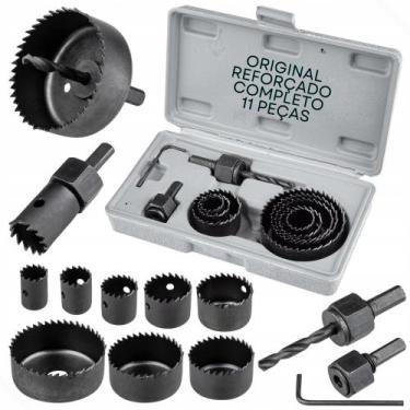 Imagem de Serra Copo 11 Peças Original Aço Puro + Maleta - Serralheiro Marceneir