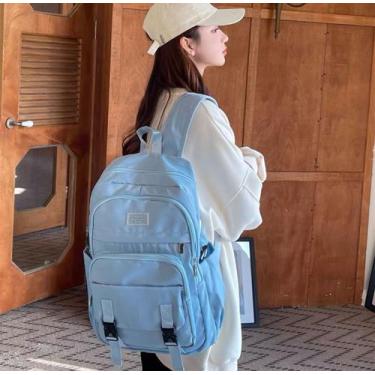 Imagem de Mochila Escolar Impermeável Casual Feminina Masculina Moda Coreana - U