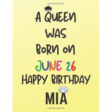 Imagem de A queen was born on june 25 happy birthday MIA: 8.5 “ x 11 “ Blank Recipe Book to Write In: Collect the Recipes You Love in Your Own Custom Cookbook, (100-Recipe Journal and Organizer) Birthday gift