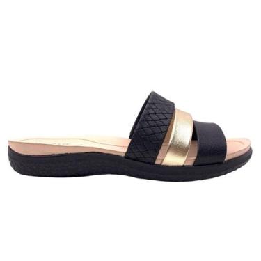 Imagem de Tamanco Feminino Modare Anabela Conforto, Preto, 36