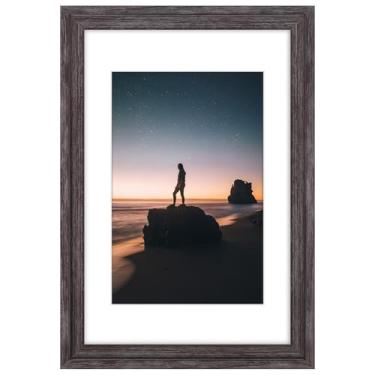 Imagem de Golden State Art Porta-retrato 40,6 x 61 cm - Vidro temperado - Exiba imagens 30,5 x 45,7 cm com tapete ou 40,6 x 61 cm sem tapete, moldura de pôster de madeira para pendurar na parede horizontal e