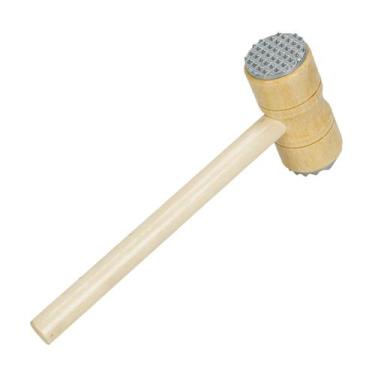 Imagem de Martelo Para Carne Batedor Amaciador Bife Cabo Bambu - Dolce Home