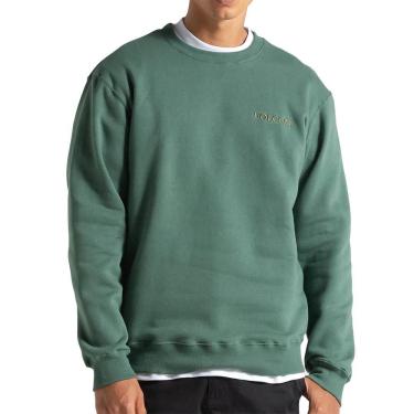 Imagem de Moletom Volcom Careca Free Fall WT25 Masculina Verde Escuro
