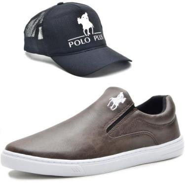 Imagem de Tênis Slip On Casual Masculino com Boné Polo Plus
