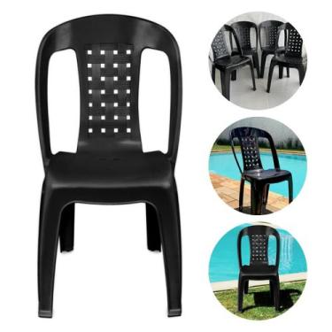 Imagem de Arqplast cadeira plástica sem braço preta bistrô