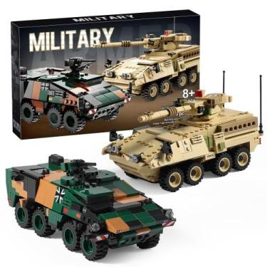 Imagem de Conjunto de construção JOYCOLI Modern Army com 896 blocos de mais de 8