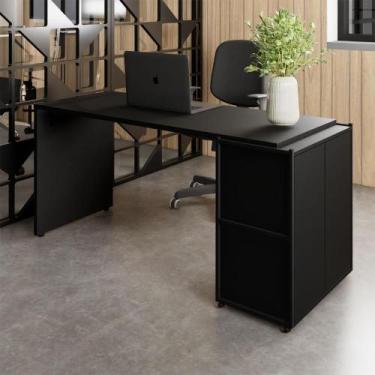 Imagem de Mesa Escrivaninha 150cm x 60cm e Armário 2 Portas F5 Office - F5 Offic